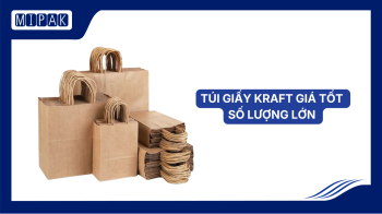 Túi giấy kraft giá sỉ số lượng lớn – Giải pháp bao bì tiết kiệm cho doanh nghiệp | Mipak